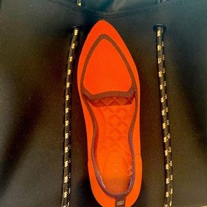 Coral, orange and purple size 8 birdies flats